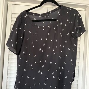 Banana Republic Black and White Short Sleeve Top